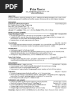 Peter Master Resume