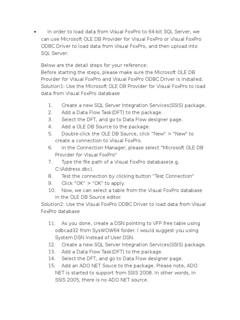 Integrating Visual FoxPro with SQL Server | PDF | Internet Information ...
