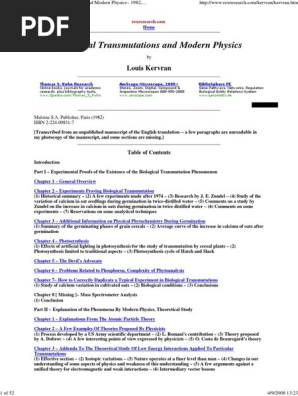 Kervran's Biological Transmutations Explained | PDF | Deuterium