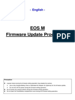 Eos M Firmware Update Procedures: - English