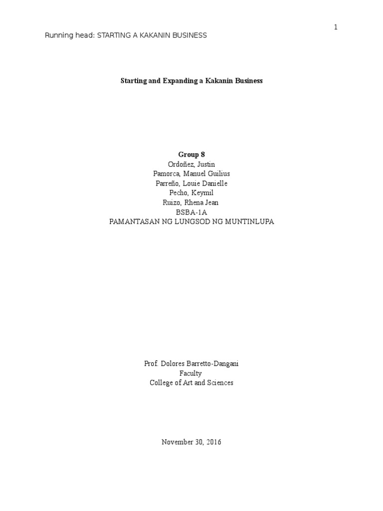 Starting A Kakanin Business | PDF | Cooking | Food And Drink