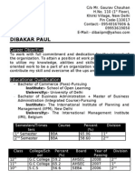 Resume of Dibaiipm
