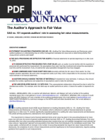 The Auditor’s Approach to Fair Value