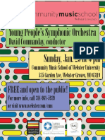 Young People's Symphonic Orchestra Sunday, Jan. 29 at 3 PM: David Commanday, Conductor