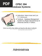 Database Systems: CPSC 304