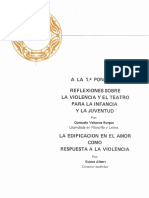 Reflexiones Sobre La Violencia y El Teatro para La Infancia y La Juventud PDF