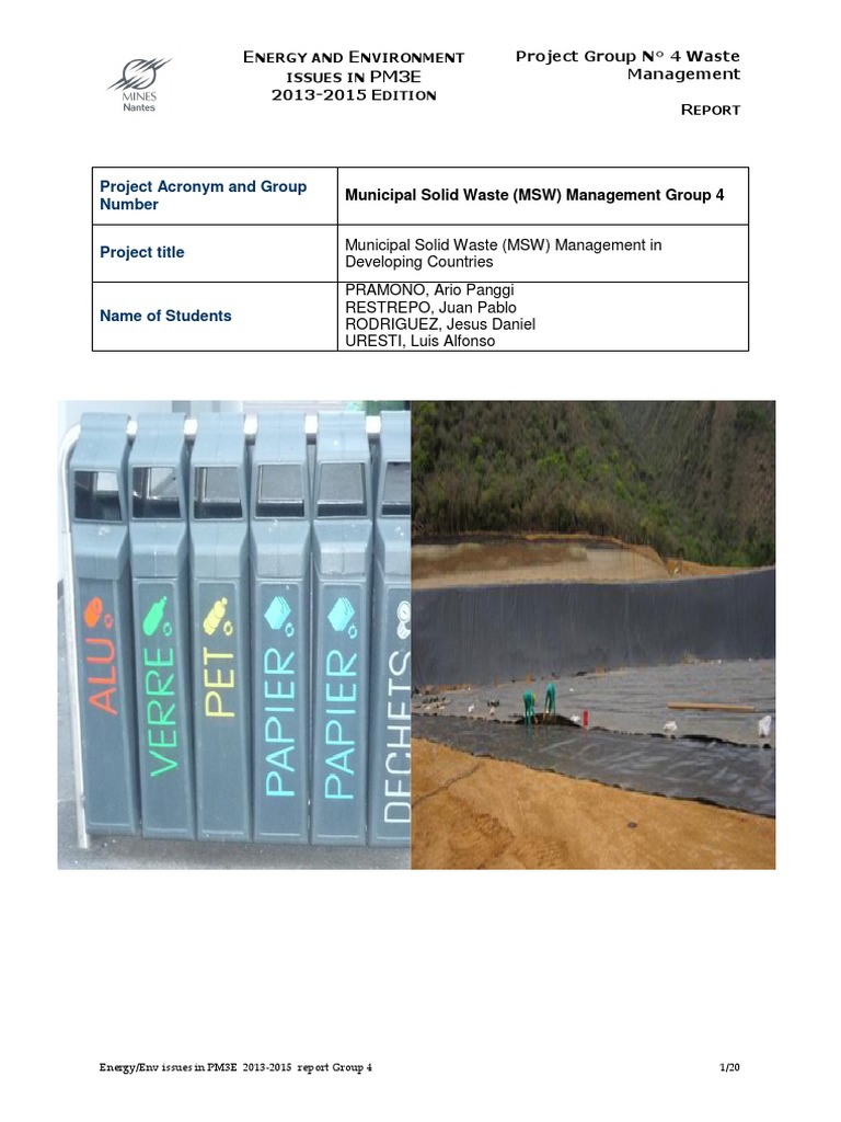 Evaluation of The Domestic Solid Waste Management in Developing ...