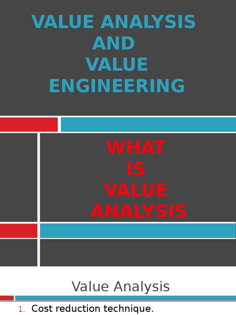 Value Analysis and Valueengineering | PDF | Engineering | Evaluation