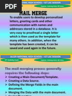 Mail Merge Activity Card