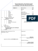 Dmsi International Fiber Manufacturing Human Resource Mgt. and Development Notice of Personnel Action and Employee Pay Authorization