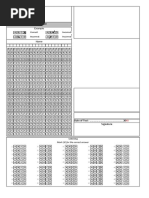 Abcd Abcd Abcd Abcd: Answer Sheet