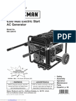 Watt Electric Start AC Generator: Operator's Manual