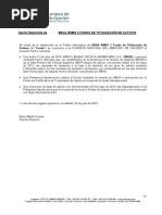 Carta admitiendo clausulas abusivas en el contrato hipotecario. RMBS 3 FTA