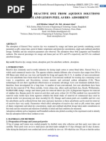 REMOVAL OF REACTIVE DYE FROM AQUEOUS SOLUTIONS USING ORANGE AND LEMON PEEL AS BIO- ADSORBENT