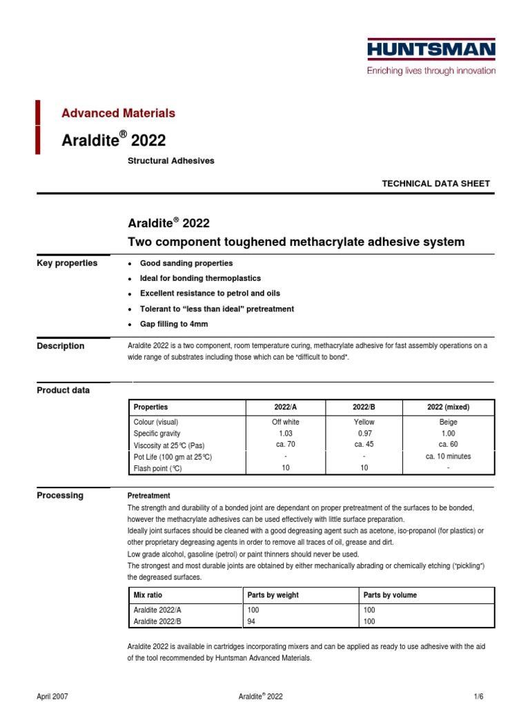 Araldite 2022 Adhesive Safety Free 30day Trial Scribd