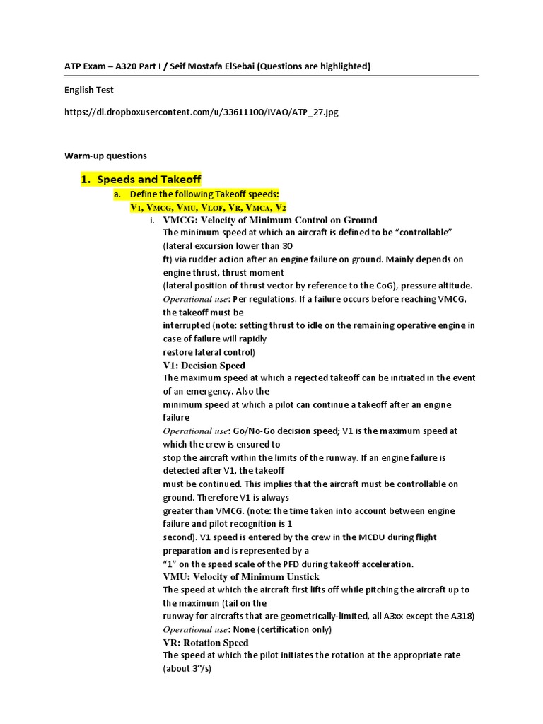 A320 Takeoff Speeds and Go Around Procedure PDF Turbine Engine