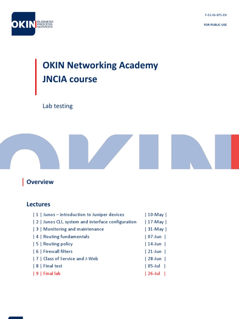 JNCIA Study Guide and Lab Tasks | PDF | Router (Computing) | Data Center