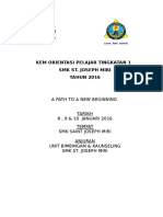 Kertas Kerja Kem Orientasi Pelajar Tingkatan 1 2016