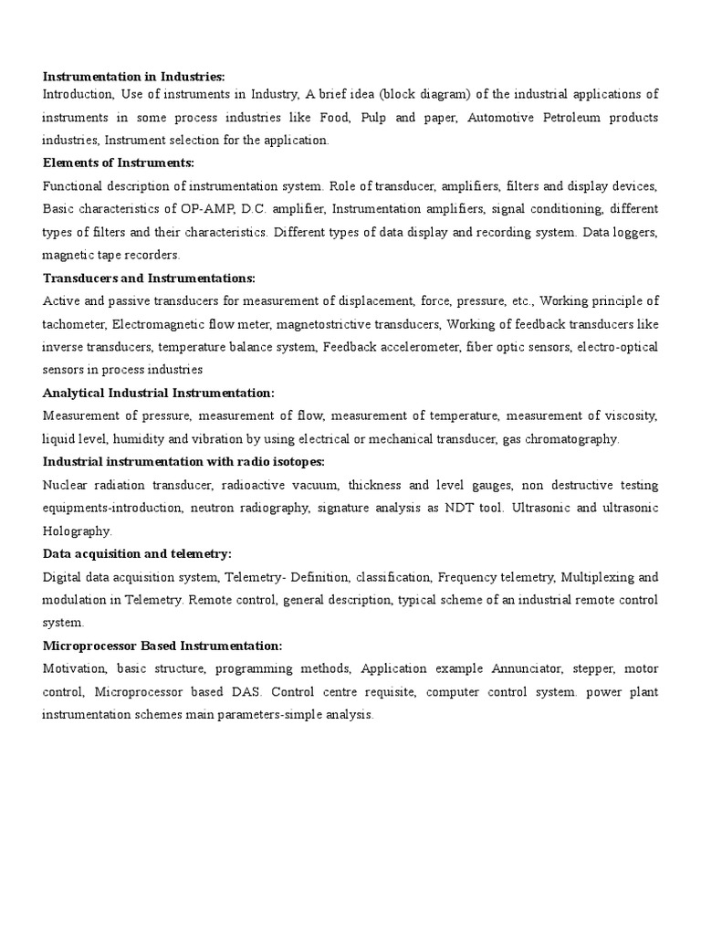 Industrial Instrumentation PDF