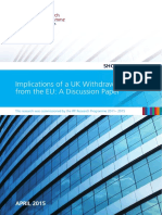 Implications of a UK Withdrawal From the EU_ a Discussion Paper (April 2015) Short Paper