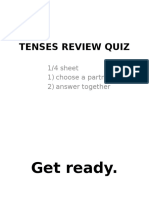 Verb Tense and Sentence Pattern Exercise