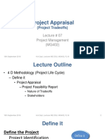 Project Appraisal Lecture - Nature of Tradeoffs in Project Feasibility Reports