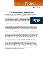 Haïti - Élections: Rapport Préliminaire de La MOE-OEA