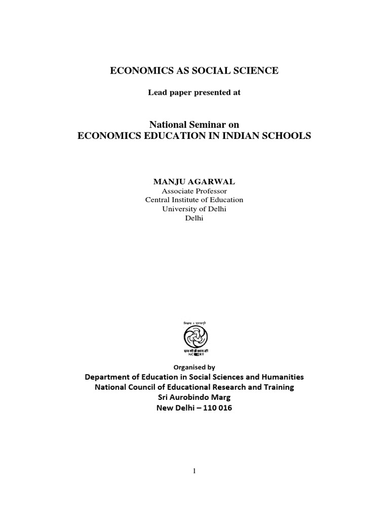 Manju - Agarwal PDF | PDF | Social Science | Economics