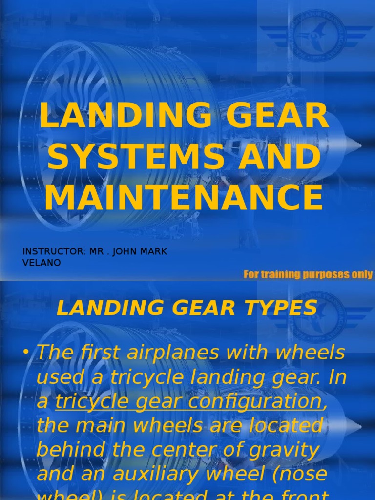 Aircraft Landing Gear Systems and Maintenance | PDF | Landing Gear | Tire