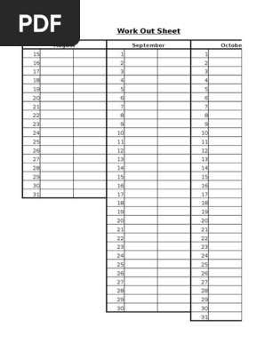 Workout Sheet