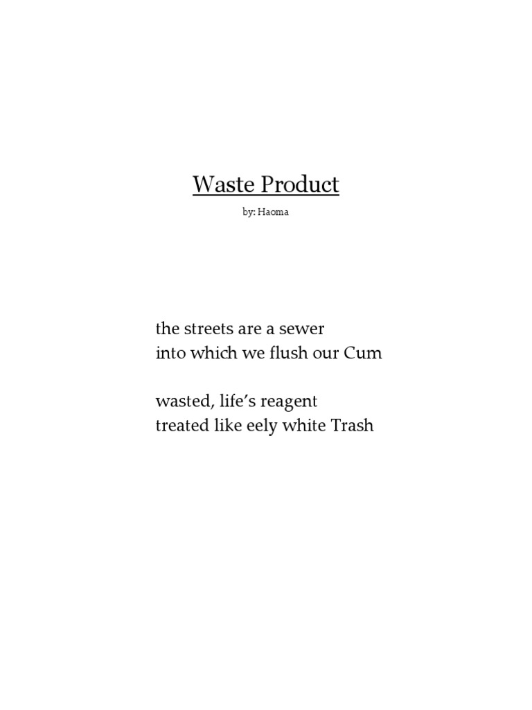 Waste Product Poetry PDF
