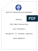 MII – U1 - Actividad 1. Algoritmos