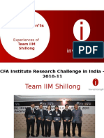 IIMShillong DosandDon'Ts CFAInstituteResearchChallengeinIndia2010 2011
