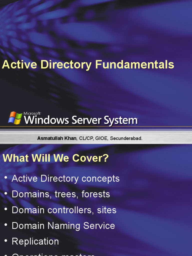 Active Directory Fundamentals Administration | PDF | Computers ...