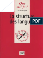 Claude Hagege-La Structure Des Langues 5e Edition PDF