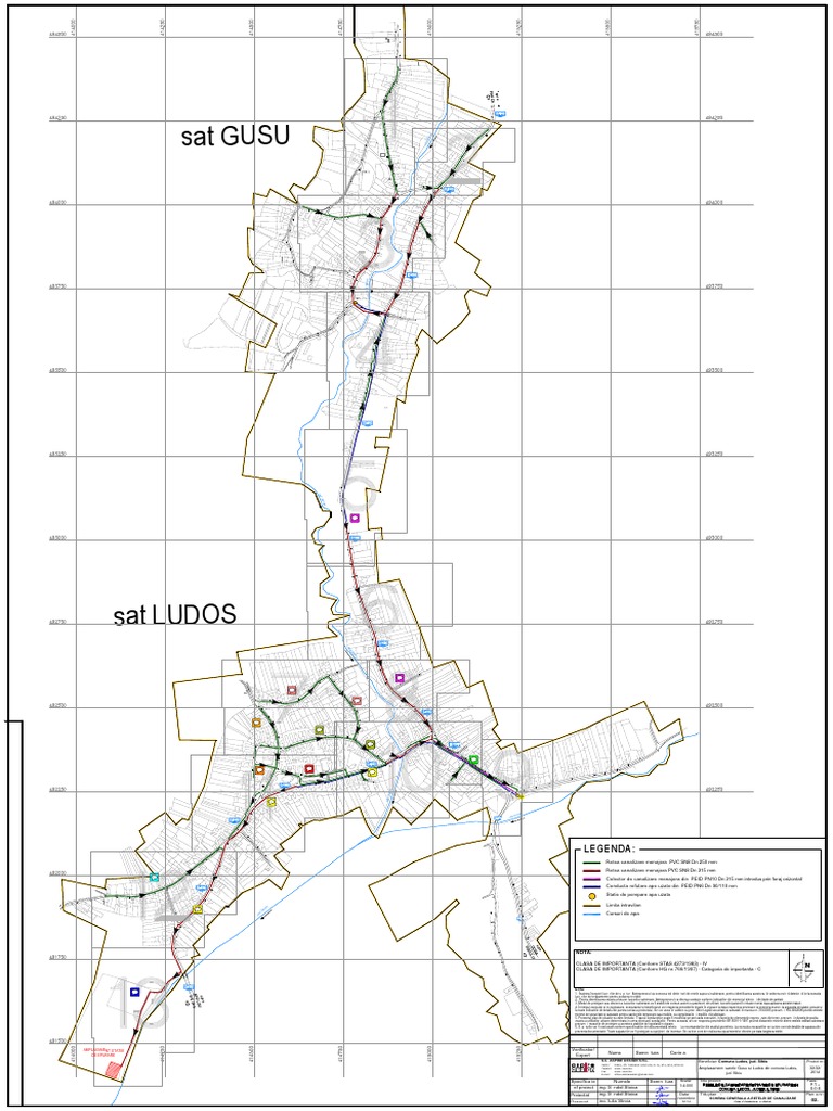 Schema Generala Retea Canalizare Ludos | PDF