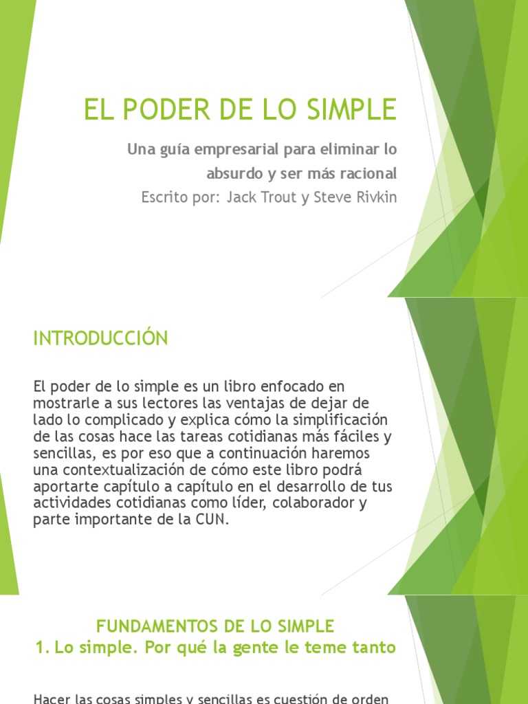 El Poder de Lo Simple - Capítulos 1 Al 3. | PDF | Cognición | Ciencia ...