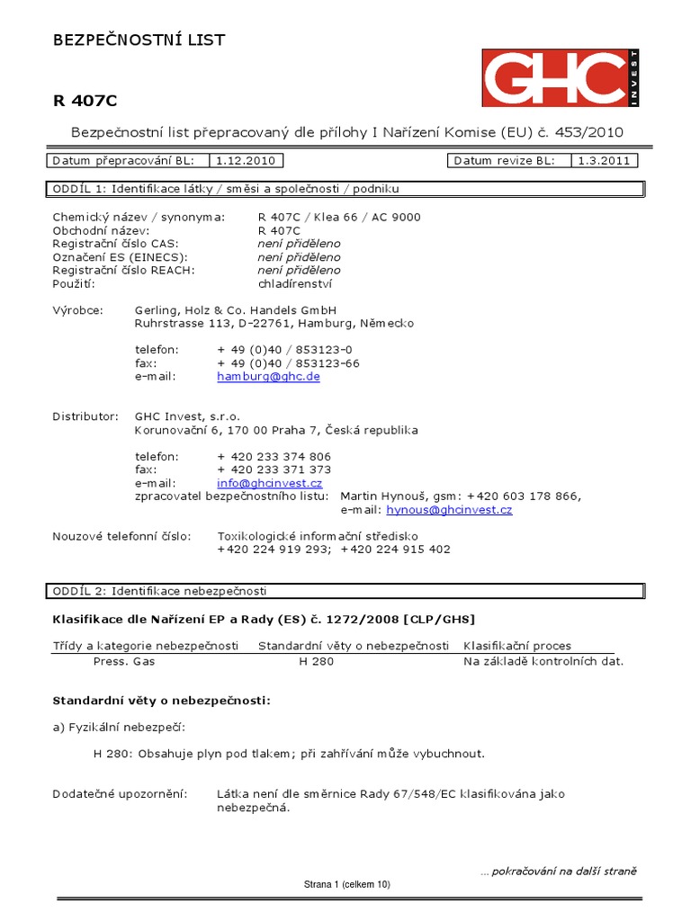 R407C Refrigerant | PDF