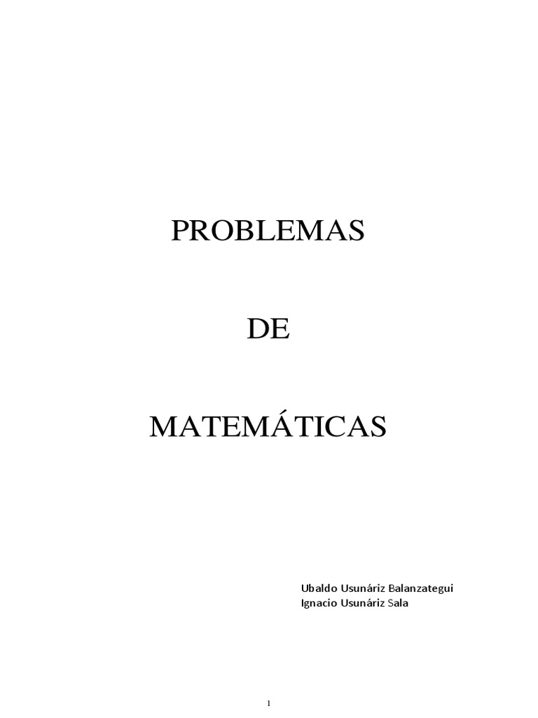 Problemas - de - Matematicas Ingreso Ingenieria PDF | PDF