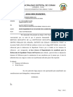 INFORME N°026 REQUERIMIENTO DE CONSULTORIA PARA ELABORACION DE EXPEDIENTE TECNICO