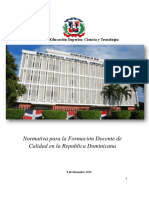 Normativa para la formacion de docente de calidad en la Rep Dom Dic 19-2015.pdf