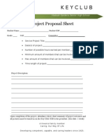 Project Proposal Sheet