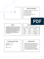 Jenis Tipe Data