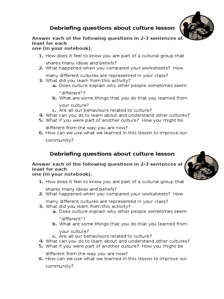 25 Discussion Questions About Culture – JFFA