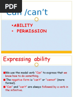 Can /can't: Ability Permission