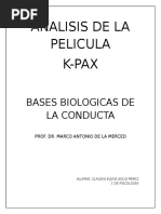 Analisis de La Pelicula K - Pax