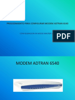 Configuración modem Adtran 6540 modo master V.35