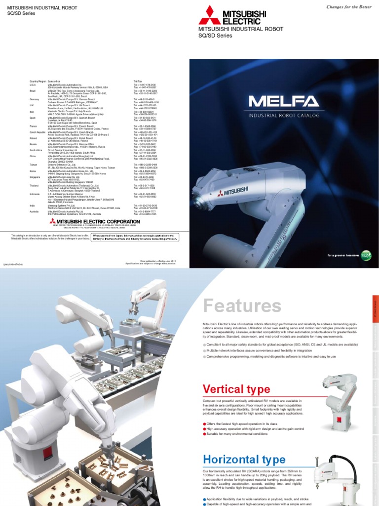 Mitsubishi Robot Catalog.L (NA) 09051ENG A | PDF | Electrical Connector ...
