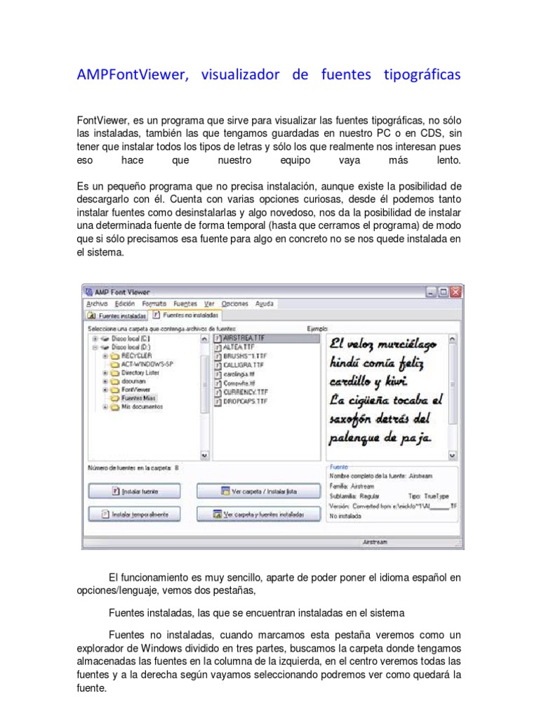 Visualiza y gestiona tus fuentes fácilmente | PDF | Informática | Software