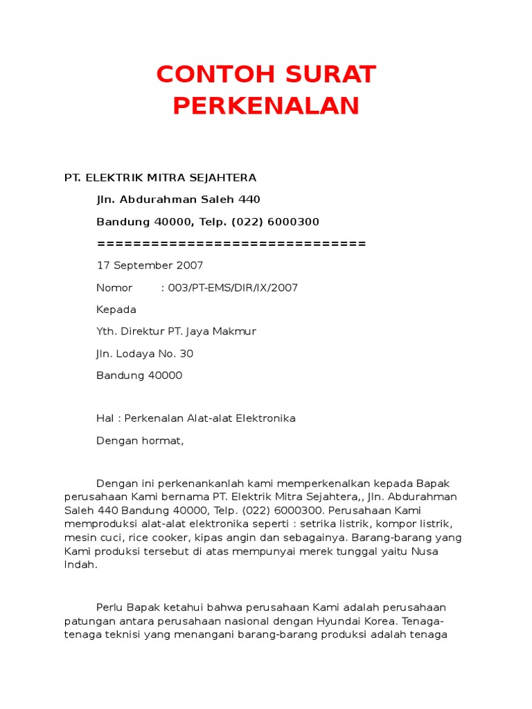 Contoh Surat Elektronik Untuk Teman Nusagates